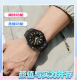 SANDA Top New 6283 Dual Display Multifunctional Student Electronic Watch Alarm Clock Night Light Waterproof Sports Student Watch