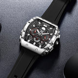 LIGE Brand Mens Watch Skeleton Skull Dial Sports Military Watches Men Fashion Luxury Waterproof Quartz Watch Chronograph Relogio