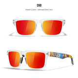 KDEAM New Arrivals Fashion Square Polarized Sunglasses For Men And Women Fishing Sun Glasses Colorful Lens With Hard Case
