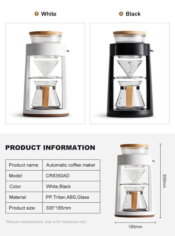 Electric Drip Coffee Maker Household Coffee Machine Tea Coffee Pot Milk