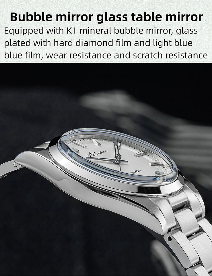 ADDIESDIVE AD2066 Men's Luxury Watch 10Bar Waterproof BGW9 Super Luminous 316L Stainless Steel reloj hombre VH31 Quartz Watches