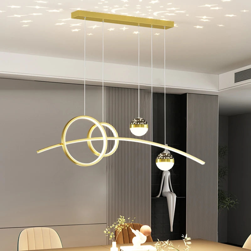 Restaurant Pendant Lights, Modern and Minimalist Bar Lighting Fixtures Long Table Lights Creative Restaurant