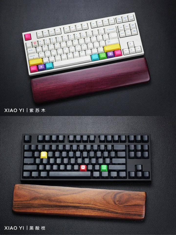 Walnut Wood Palm Rest Custom Solid Wooden Keyboard Wrist Rest Fillet Filco Palm Stress for 68/87/104 Keyboard Gamer Accessories