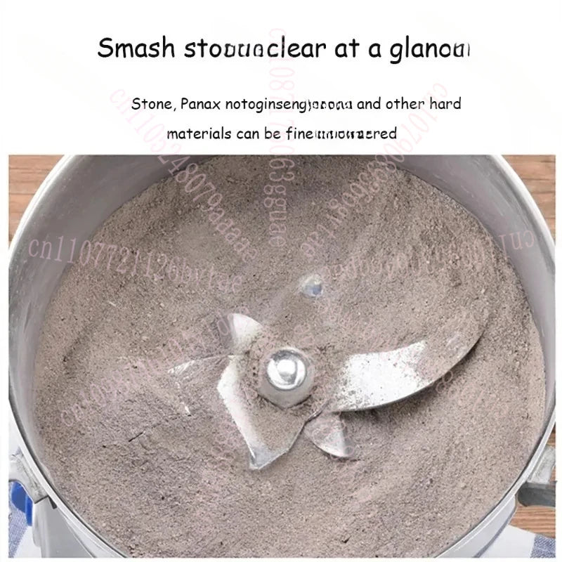 1000G Grinder Machine Grains Electric Herbal Coffee Powder Miller Dry Food High Speed Intelligent Spices Cereals Crusher