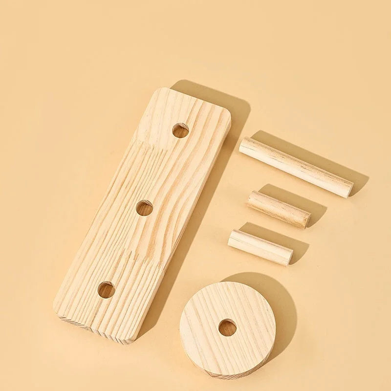 Wooden Ladder Shelf Multi Round Display Stand Storage Rack Solid Versatile Wood Jewelry Display Stand Cosmetics Doll Storage Rac