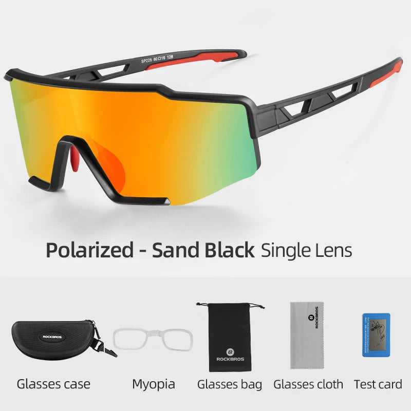 ROCKBROS Photochromic Cycling Glasses Bicycle Polarized Glasses Sports Unisex Sunglasses MTB Road Bike Eyewear Protection Goggle