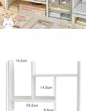 Ins Kawaii Desktop Storage Rack Bookshelf DIY Desk Holder Office Desk Organizer Student Combination Cabinet Storage Display Rack