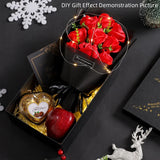9 Heads Soap Flower Rose Bouquet Artificial Flower for Christmas Wedding Birthday Party Valentine's Day DIY Gift Home Decoration