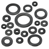 16-120Pcs Black Rubber Flat Washer M5 M6 M10 M15 M20 M25 M32 Sealing Spacer Gasket Ring for Faucet Pipe Water Hose Fastener Bolt