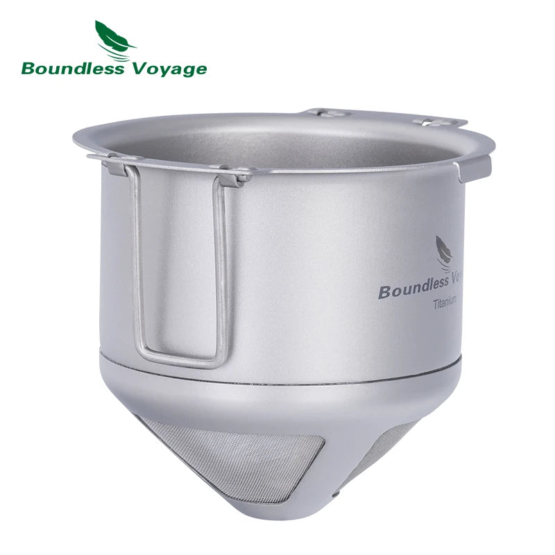 Boundless Voyage Titanium Reusable Coffee Filter Paperless Coffee Filter Metal Coffee Filter Pour Over Coffee Maker Ti6002P