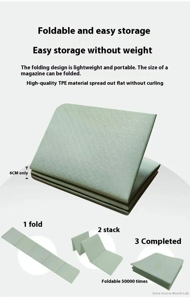 Folding Yoga Mat Thickened Fitness Exercise Adult And Children's Home Anti-slip Skipping Rope Outdoor Midday Rest Mat