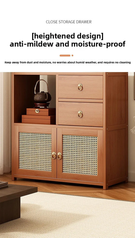 Multifunctional Furniture with Drawers & Shelves, Kitchen Cupboard, Living Room Storage Organizer, Tea Table Cabinet