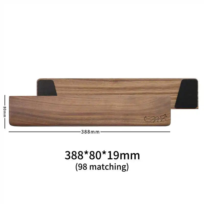 CHOSFOX Wooden Keyboard Wrist Rest Walnut Mouse Pad Solid Mouse Pad Wrist Support Anti-Slip Base Mechanical Keyboard Wrist Rest
