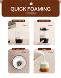 Outdoor camping portable capsule coffee machine, 3-in-1 multi-functional espresso machine with built-in wireless milk frother.