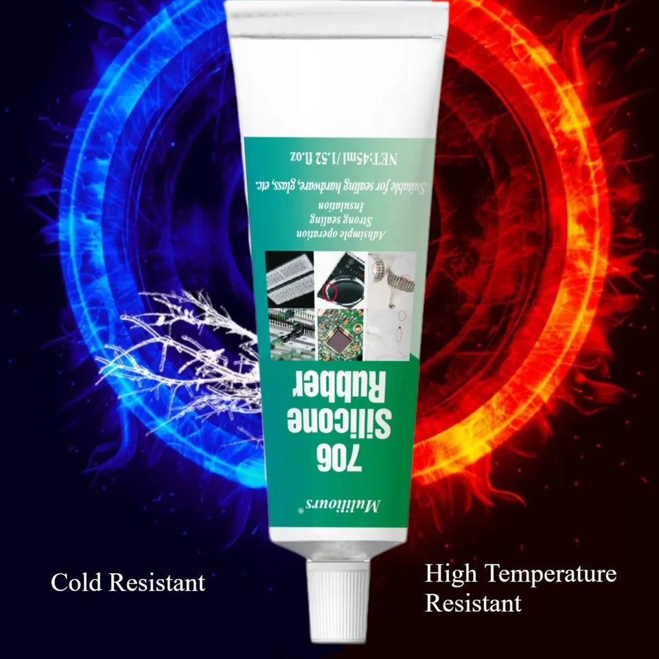Electronic Waterproof Sealant 706 Silicone Rubber Paste Semi Transparent Insulation Anti Leakage Adhesive Fixing Glue