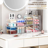 16-Drawer Makeup Organizer, Clear Dustproof Storage for Jewelry, Pens & Stationery