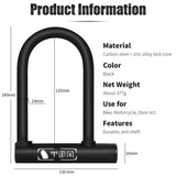 WEST BIKING Bicycle U Lock MTB Road Bike Padlock Portable Anti-theft Safety Motorcycle Scooter Cycling Lock Bicycle Accessories