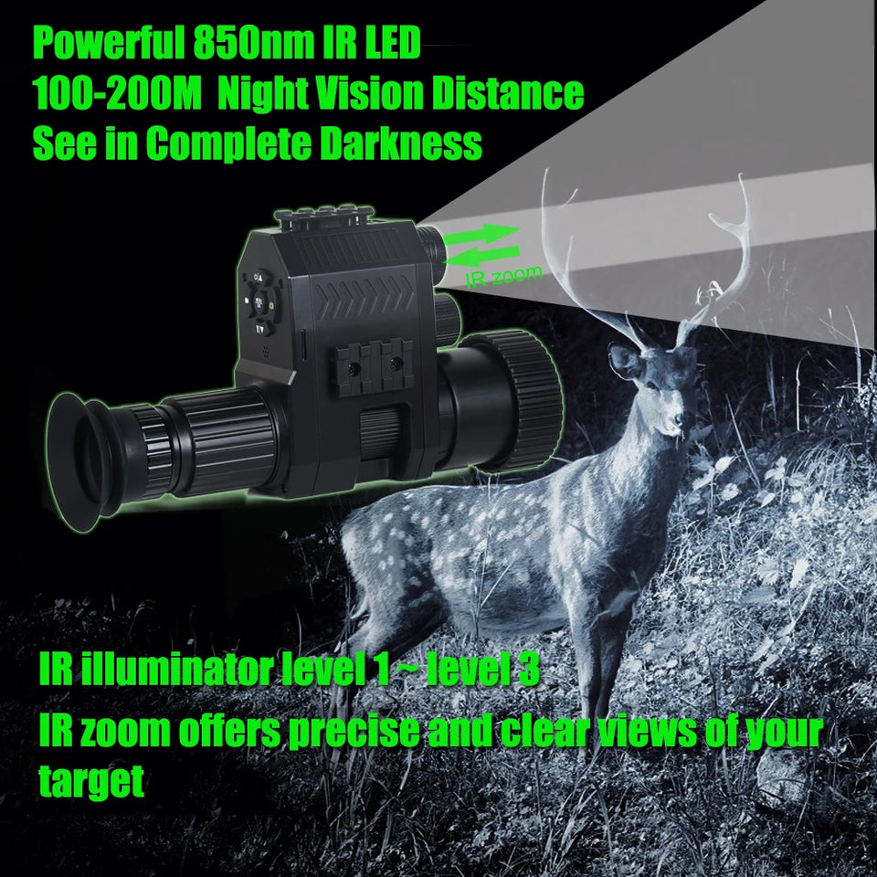 Tactical FAST Helmet NVG Night Vision Device, Hunting Riflescope IR Night Vision, Outdoor CS Shooting Training Sight Digital Cam