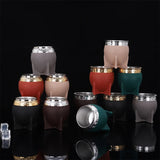 Creative Double Wall 260ml Stainless Steel Yerba Mate Tea Cup Tumbler Beer Pint Coffee Mug Gifts For Friend No Straw