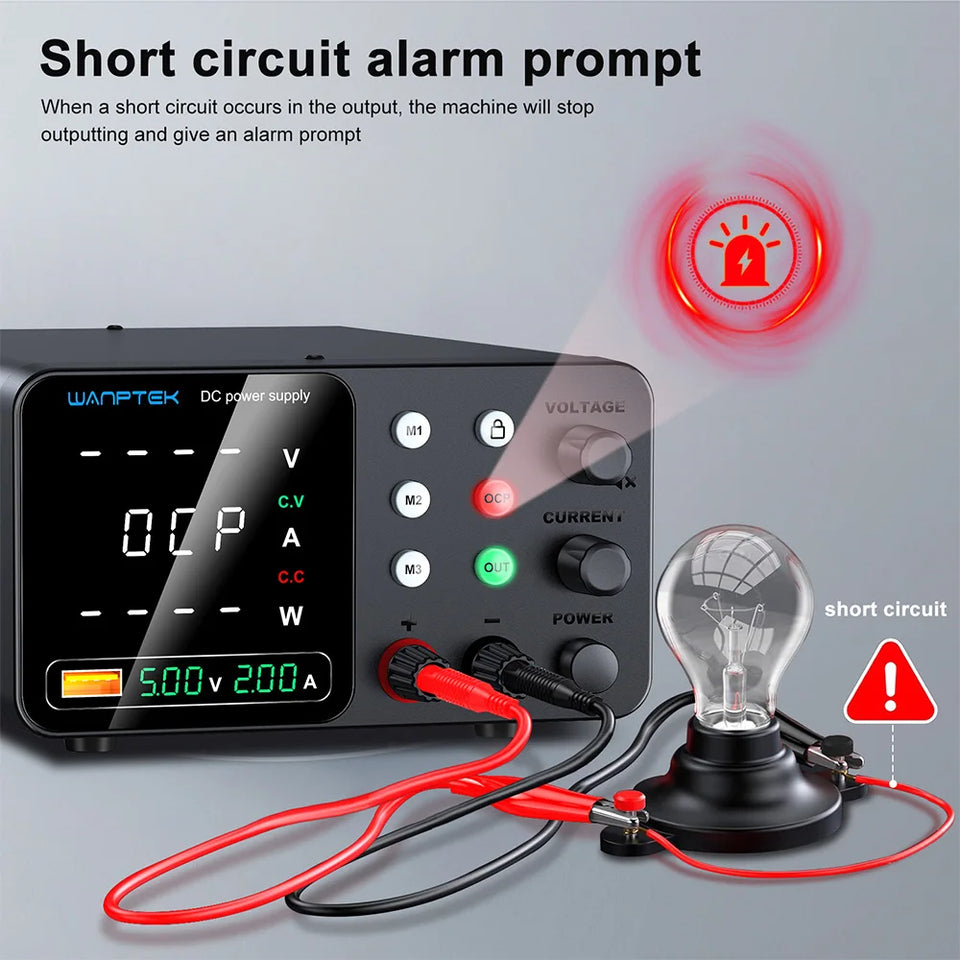 Wanptek Adjustable DC power supply 30V 5A 10A 60V 5A 120V 3A 160V 2A Lab Bench Power Source Stabilized Voltage power supply