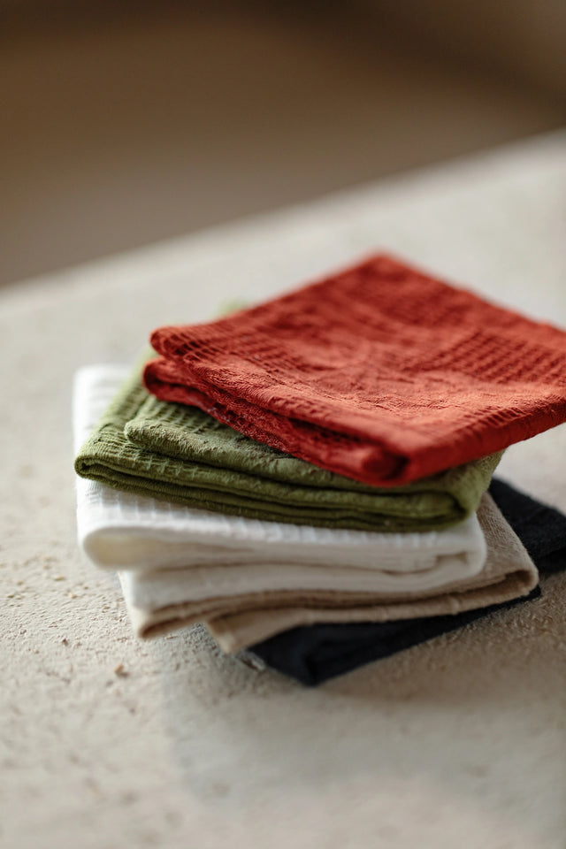 Thick Handmade Cotton Linen Tea Towel Double Sided Water Absorbent Tea Tablecloth Tea Set Mat Tea Tray Cup Coaster Pot Holder