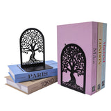 Tree of Life Decorative Bookends Bookends for Heavy Books Black Tree Metal Bookends Desk Organizer Library Decor Home Decor