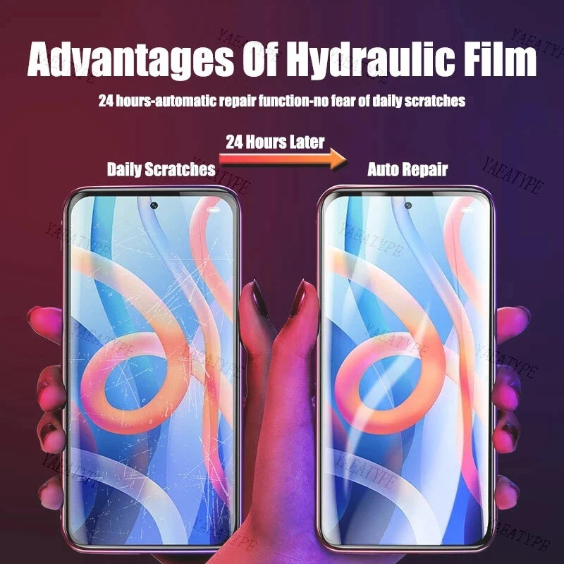 5PCS Hydrogel Film For Xiaomi Poco X5 X4 X3 F5 Pro Screen Protector For Poco M5 M5S M3 M4 M6 Pro F3 F4 GT Protective Film