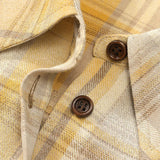 2025 Autumn ELFSACK New Arrivals Casual Color Block Plaid Oversized Long Sleeve Lapel Collar Shirt For Women