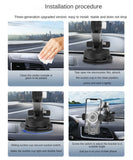 Heavy Duty Phone Mount for Car Windshield Dashboard Long Arm Suction Cup Phone Stand Holder 4.7-6.8inch Smartphone GPS Mount