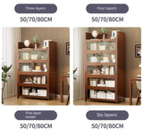 Bookshelf, bookcase, dust-proof floor-standing storage rack, household children and students storage rack with doors