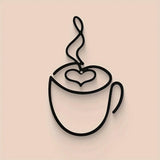 1/3pcs of Creative Coffee Wall Hangings, Coffee Shop Decorations, Interior Wall Decorations, Wall Hanging Iron Paintings