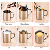 Travel Tumbler Jug Children's Milk Tea Cups Office Water Mug Double Wall 304 Stainless Steel Coffee Mug Without Lid Portable Cup