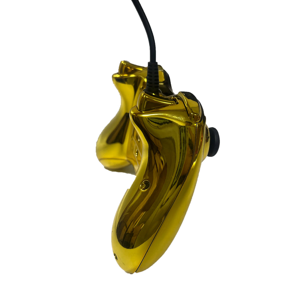 Wired Game Controller with Sleek Electroplated Finish – USB Gaming Peripheral, Compatible with Xbox 360 & PC