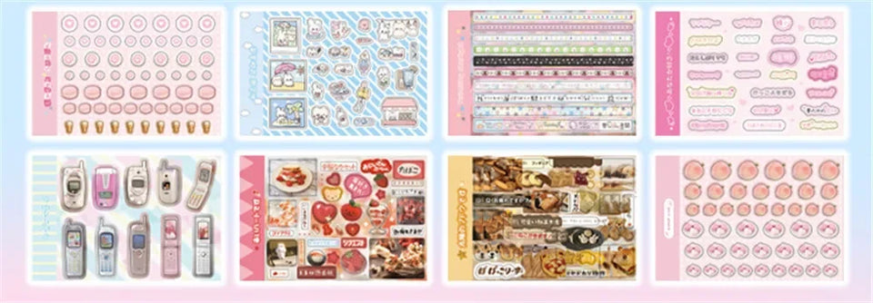 New 1Style 72Pcs/bag Good Mood Maker Cut Film Sticker Book Handbook Scrapbook Phone Case Photo Frame Calendar DIY