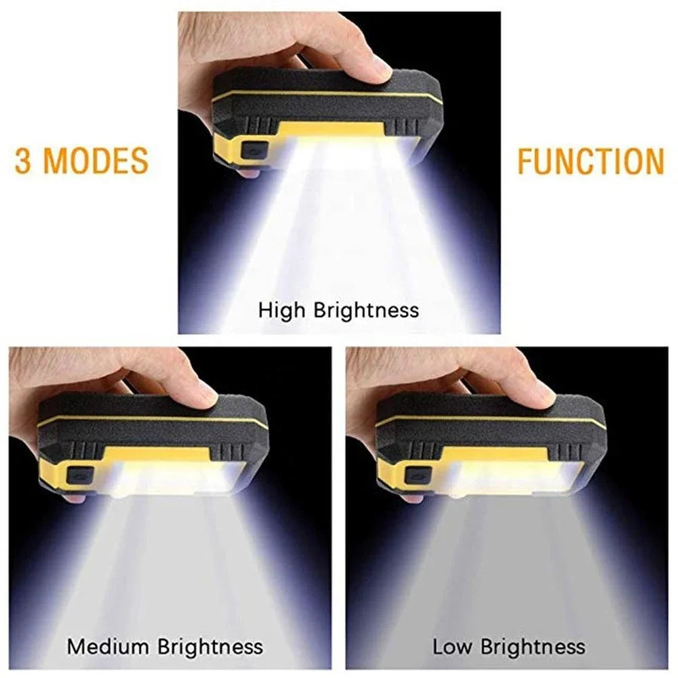 1-5PC COB Worklight USB Rechargeable LED Flashlight Power Bank 18650 Portable Camping Lamp with Magnet Waterproof Lantern 4000mA