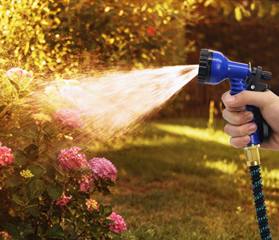 GardenJoy Expandable Garden Hose 3/4 in. x 50 ft. with 7 Function Spray Nozzle Magic Hose outdoor garden hose Water hose