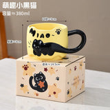 Cup Cat Stacking Cup Creative Mark Cup Drinking Cup For Guests Home Set Handle Ceramic Coffee Cup
