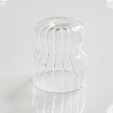 250ML Ins Iced Milk Coffee Glass Cups Ribbed Drinking Glasses Glassware for Cocktail Beer Soda Juice Home Bar Party Gift