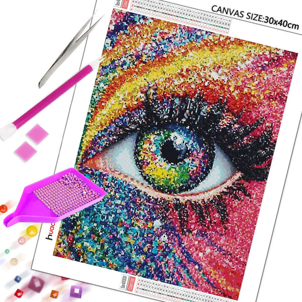 Huacan New Arrivals 2025 Diamond Painting Eye Diamond Mosaic Portrait Complete Kit Craft kit