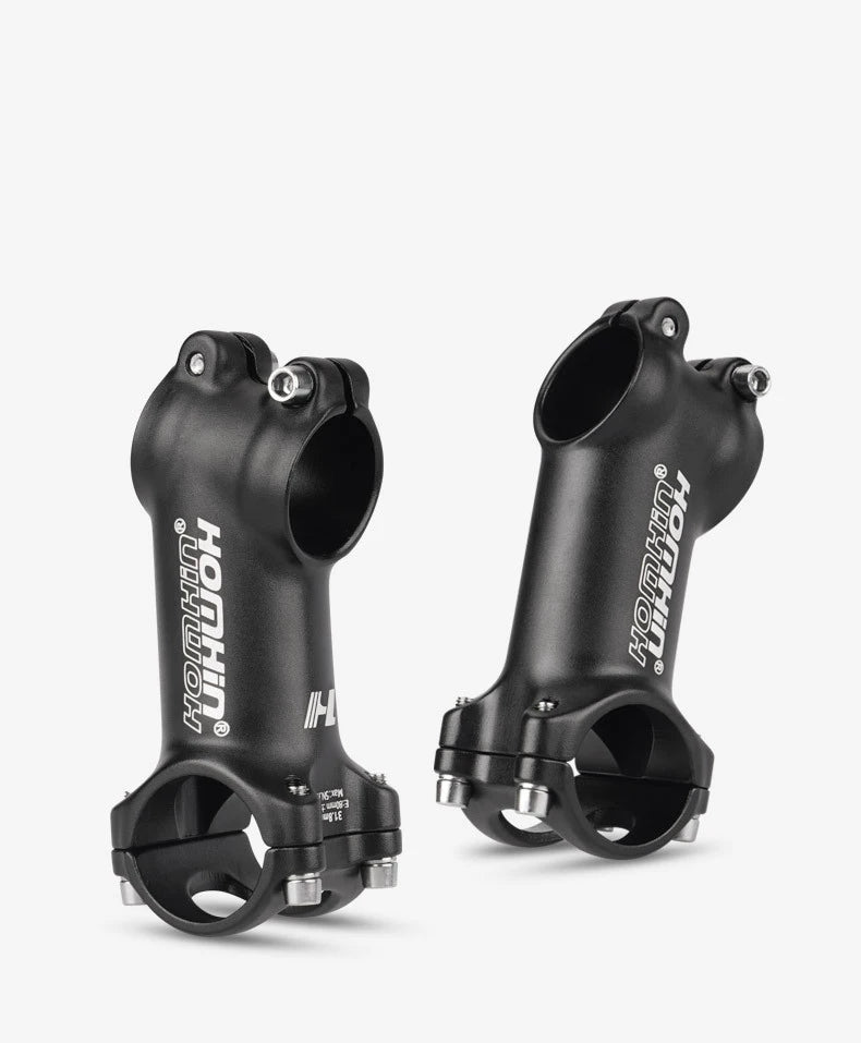 Homehin Adjustable Bicycle Handlebar Stem Ultralight 7/17 Degrees Bike Stems 31.8*45-120mm Positive Negative Vertical Handle