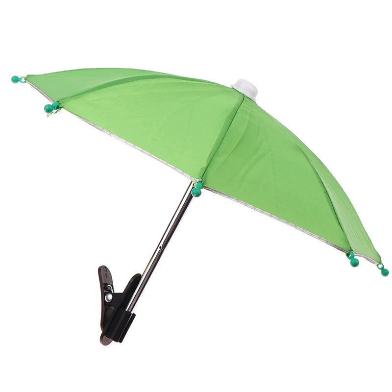 Motorcycle Mobile Phone Holder Sunshade Umbrella Waterproof Small Helmet Sunscreen Phone Stand Bracket Protect Phone From Rain