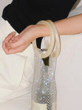 Resin Handle Wine Storage Bag Portable Czech Diamond Hand-carrying Gift Packaging Shiny Handwoven Bags Bottle jacket