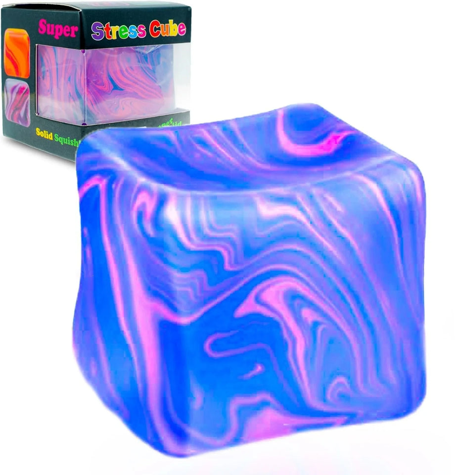 2026 NeeDo# Nice Cube Sensory Squeeze Toy with Super Solid Squish Stress Relief Anxiety Sensory Tool - 2.17" Cube New