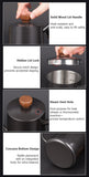 Stainless Steel Coffee Gooseneck Kettle 600ML Pour Over Coffee Pot with Precision Spout for Hand Brewing