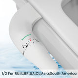 SAMODRA Ultra Slim Bidet Attachment for Toilet Seat - Dual Nozzle, Adjustable Water Pressure, Non-Electric Ass Sprayer