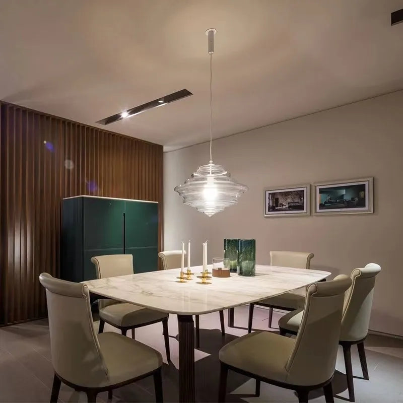 La Scala pendant lamp Modern Simple revolving glass light fixture Bar Dining Room Lamp Art Lighting Coffee bedroom bedside light