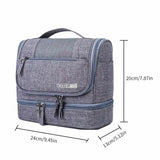 Foldable Toiletry Washbag with Hanging Hook Waterproof Women Bathroom Cosmetic Storage Bag Large Capacity Travel Men Makeup Case