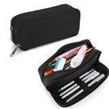 Pencil Case Large Space Storage 2 Compartment Pouch Double Side Opened Student Stationery Pen Bag Desk Organizer School Supplies