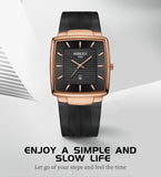 NIBOSI Mens Watches Top Brand Luxury Square Quartz Watch Men Slim Mesh Waterproof Sport Wristwatch Date Luminous Reloj Hombre