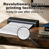 Portable Printer Thermal Printer Bluetooth-compatible A4 Inkless Document Printing Machine Paper Roll for Office Work Home